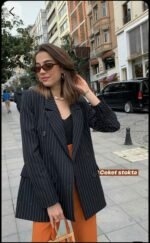 Blazer oversize rayado