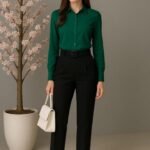 Pantalón con cinto disponible