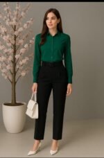 Pantalón con cinto disponible