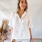 BLUSA DE LINO CON BRILLO