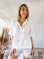 BLUSA DE LINO CON BRILLO